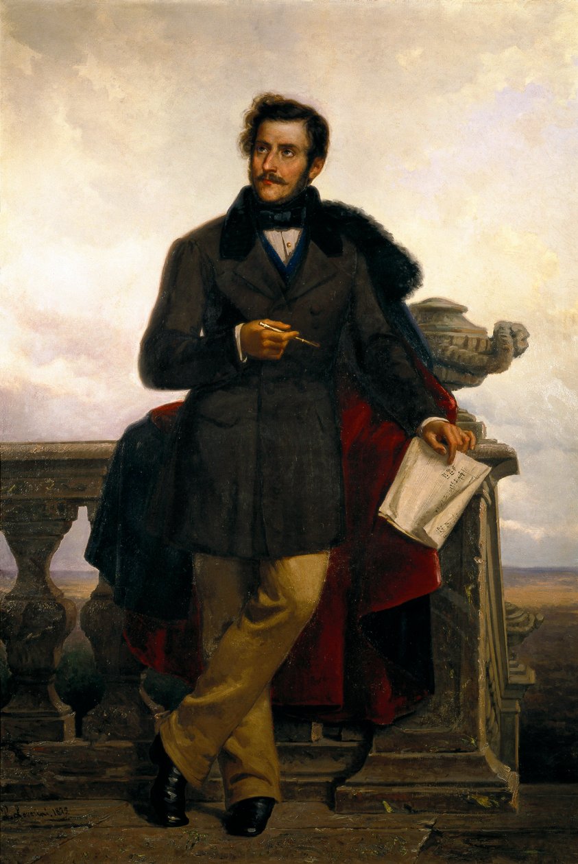 Porträtt av Gaetano Donizetti av Ponziano Loverini