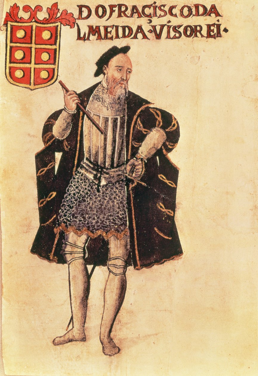 Francisco de Almeida (ca 1450-1510), portugisisk soldat och förste vice kung i Indien av Portuguese School