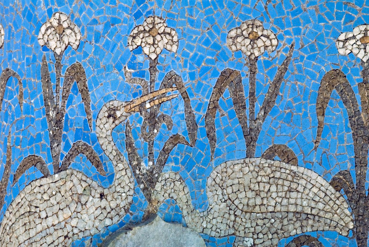 Fågeldesign (mosaik) av Portuguese School