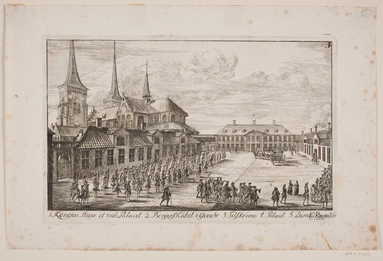 Domkyrkotorget i Roskilde av Poul Isac Grønvold
