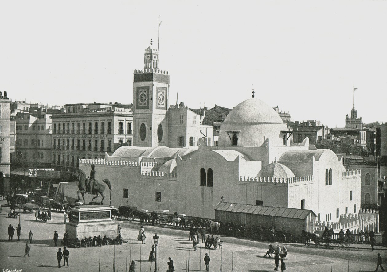 Djamaa al-Djedid, Alger, Algeriet, 1895. av Poulton and Co