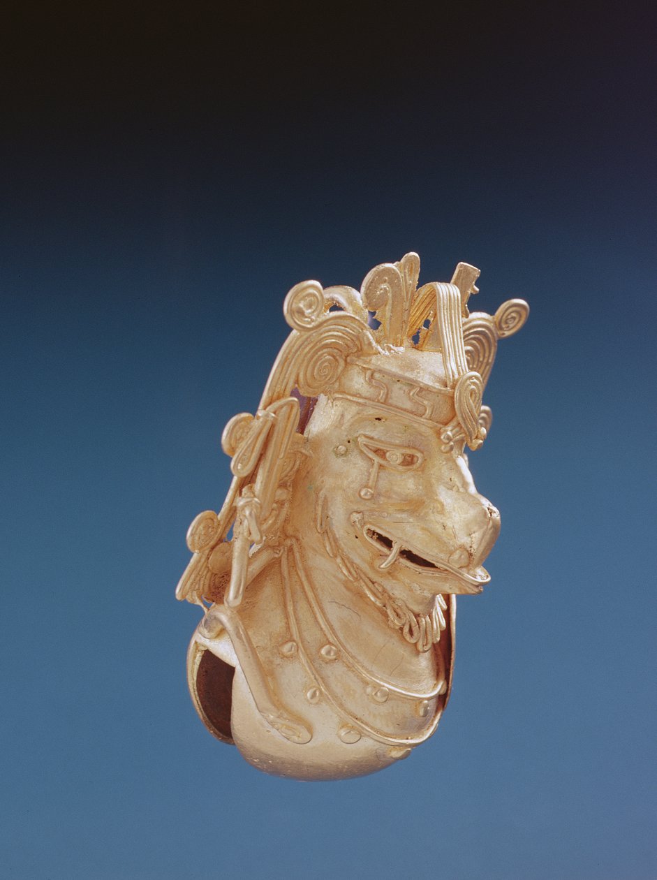 Bell, Mixtec Culture (guld) av Pre Columbian