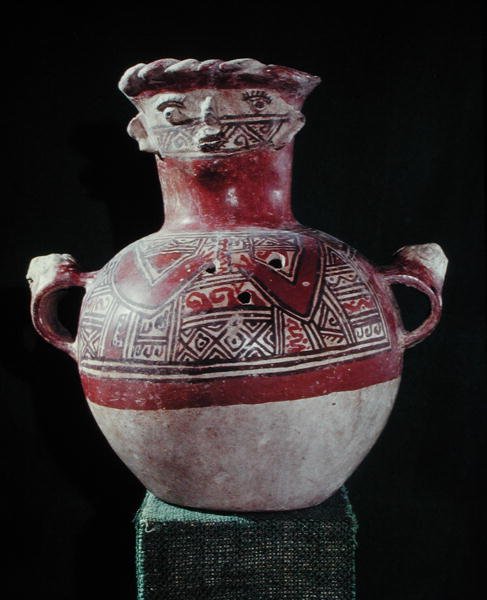 Gravurna, från Mixco Viejo, Chimaltenango (polykrom) av Pre Columbian