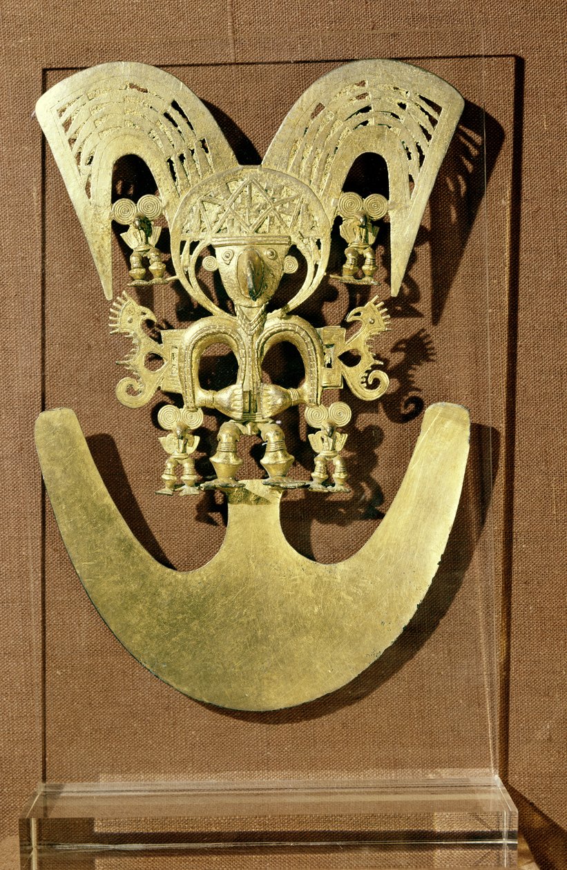 Pectoral, Quimbaya (guld) av Pre Columbian