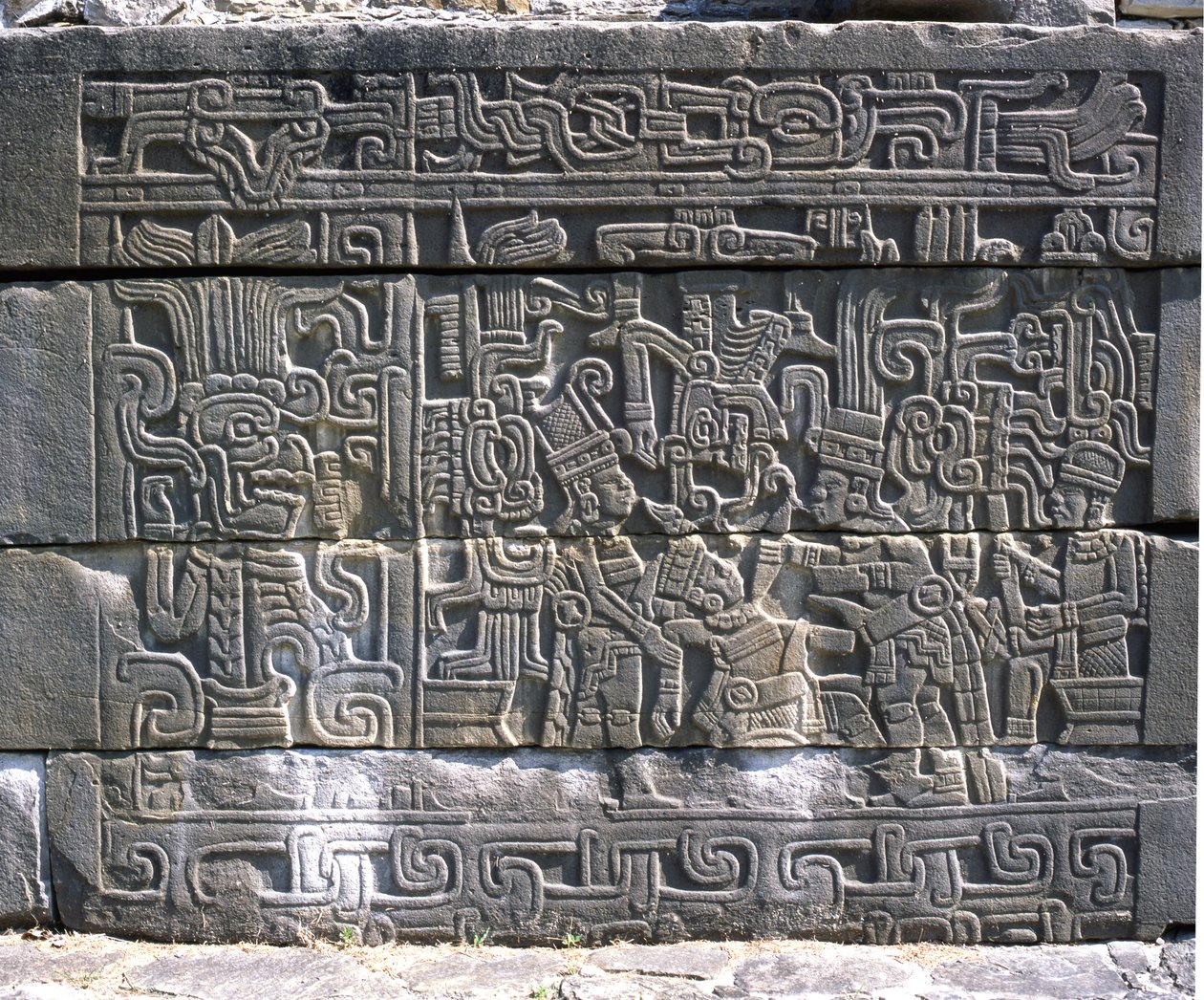North-East relief, North Wall, South Ball Court, Sen klassisk period av Pre Columbian