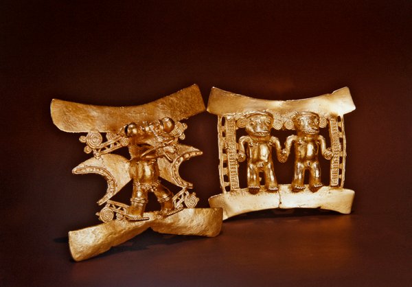 Dekorativa hängen, Costa Rica (guld) av Pre Columbian Pre Columbian