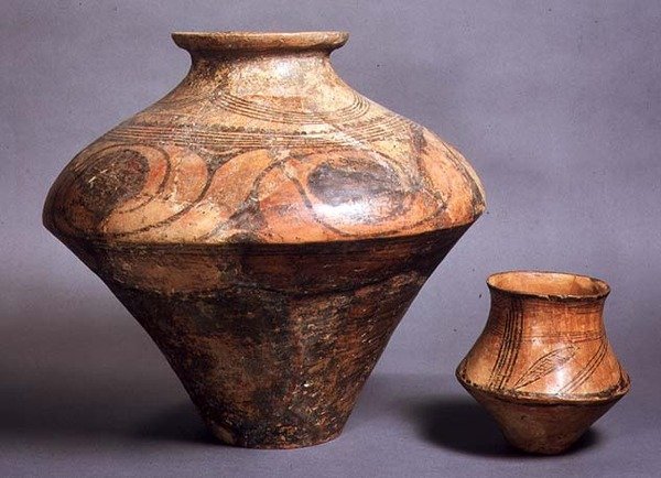 Grupp av kärl, Tripoli, sent 4:e - tidigt 3:e årtusende f.Kr. (keramik) av Prehistoric