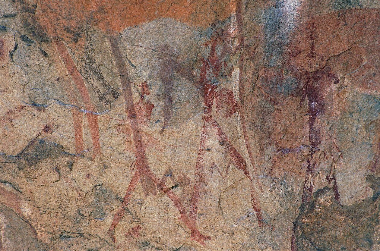 Människofigurer (grottmålning) av Prehistoric Prehistoric