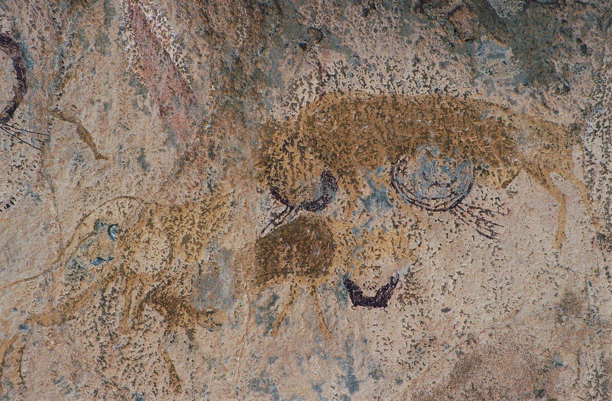 Vilda djur (grottmålning) av Prehistoric Prehistoric