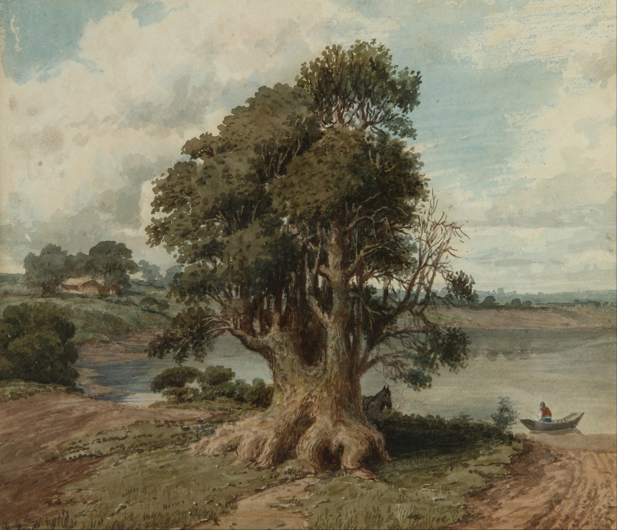 Paisaje de la costa (San Isidro) av Prilidiano Pueyrredon