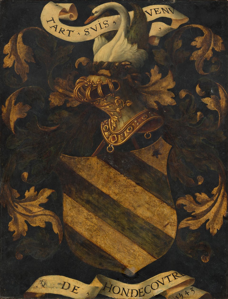 Krönt vapen [omvänd] av Probably Antwerp 16th Century