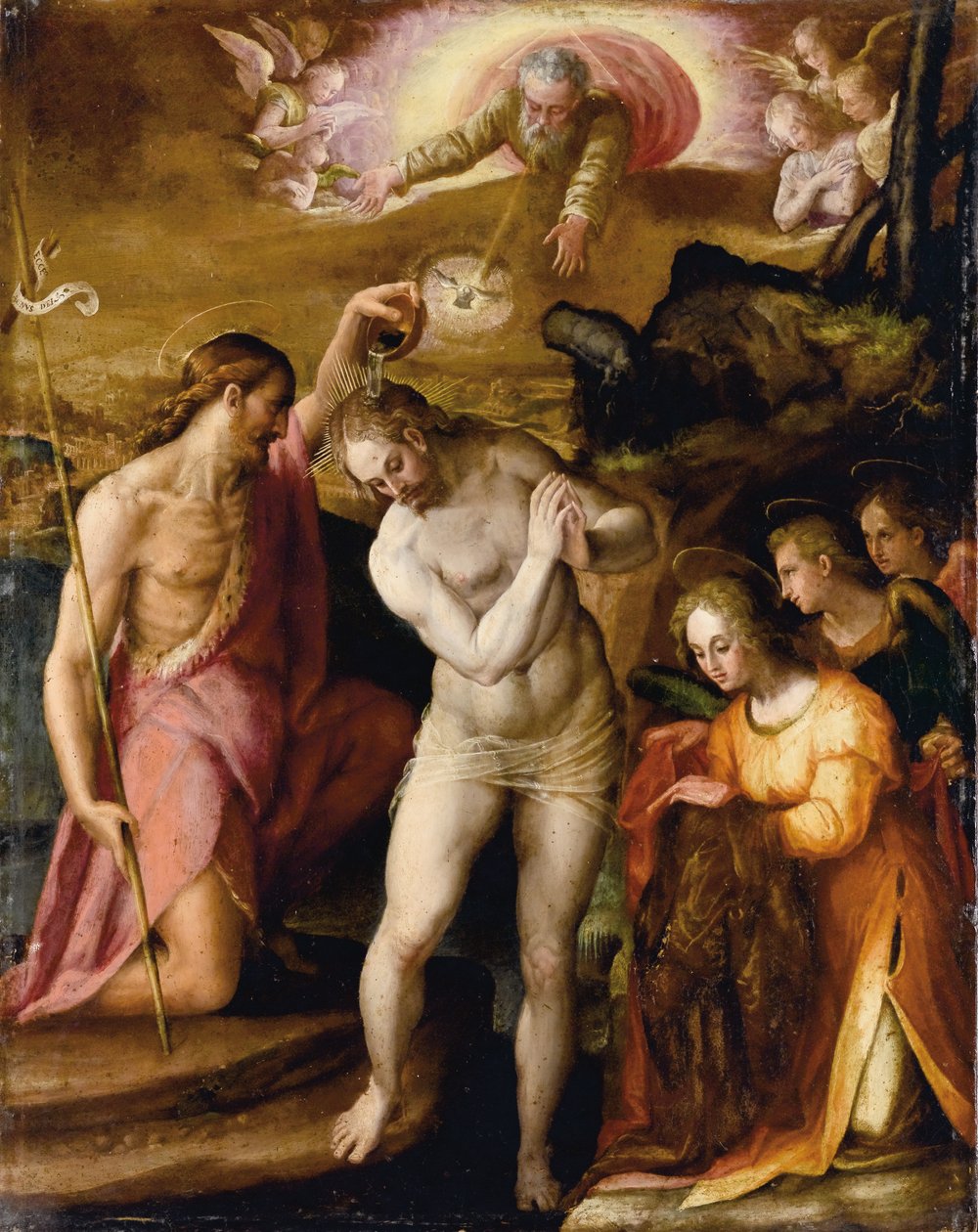 Kristi dop (olja på duk) av Prospero Fontana