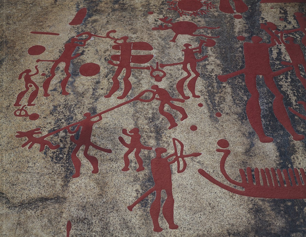 Jagtscener (klippemaleri)swed av Protohistoric
