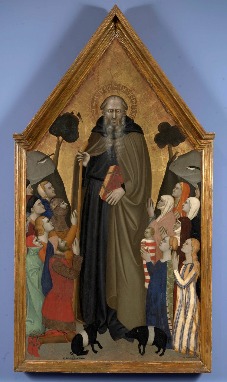 Puccio di Simone. Saint Anthony - abbot. 1353, Fabriano, Civic Art Gallery av Puccio di Simone