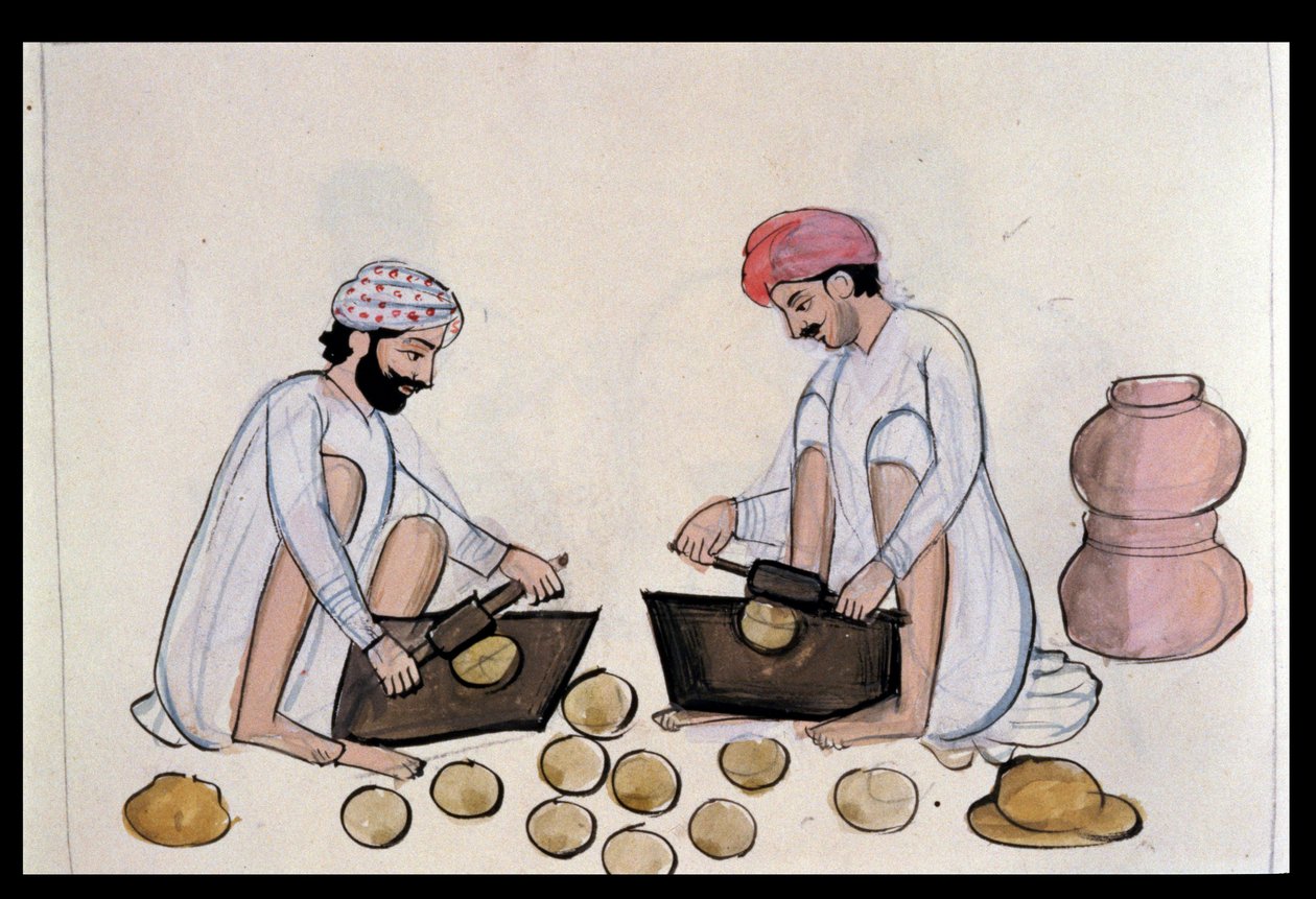 Pulse-cake Makers, ca 1890 (wc på papper) av Punjabi School