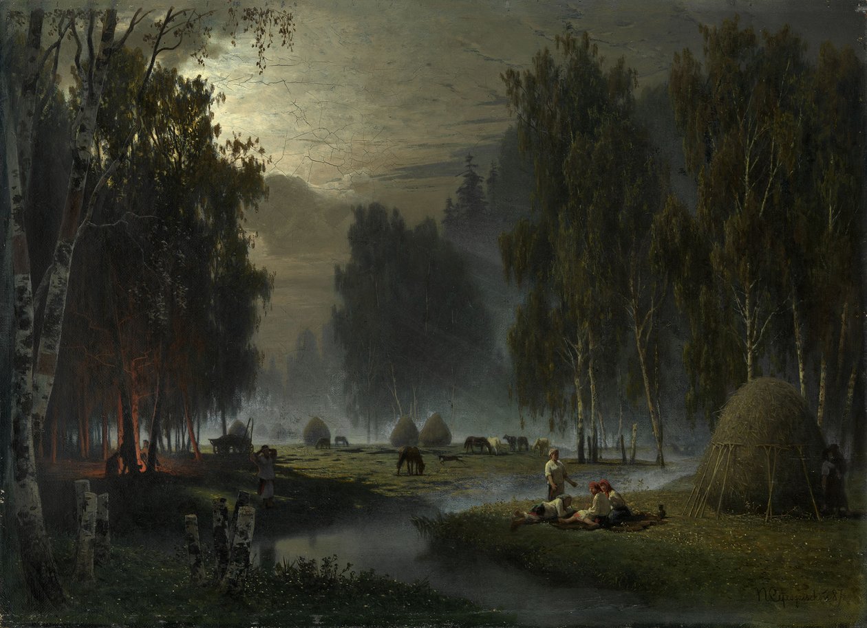Hömakare. Kvällsvila av Pyotr Alexandrovich Sukhodolsky