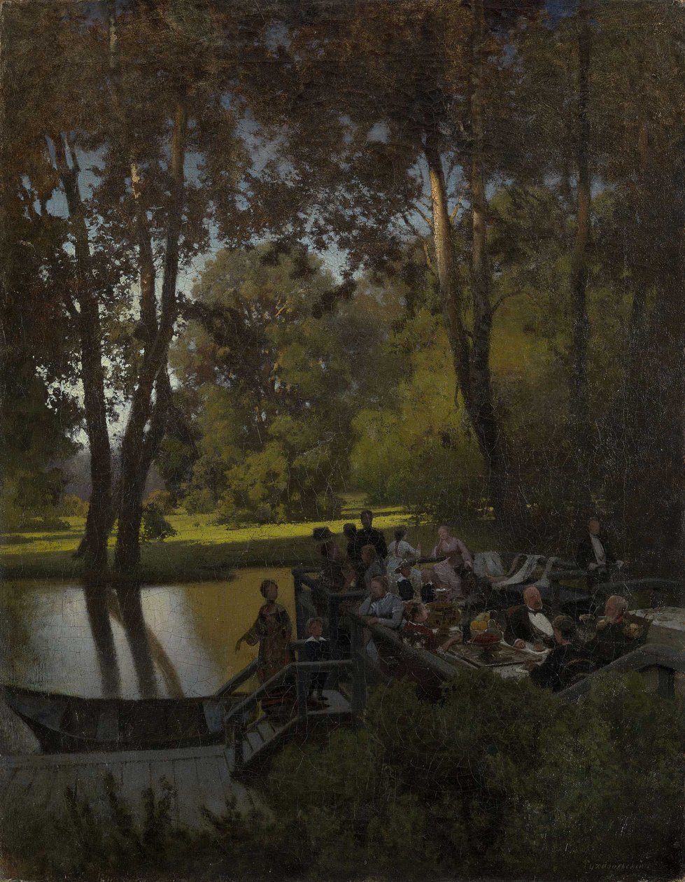 Lunch i parken av Pyotr Alexandrovich Sukhodolsky