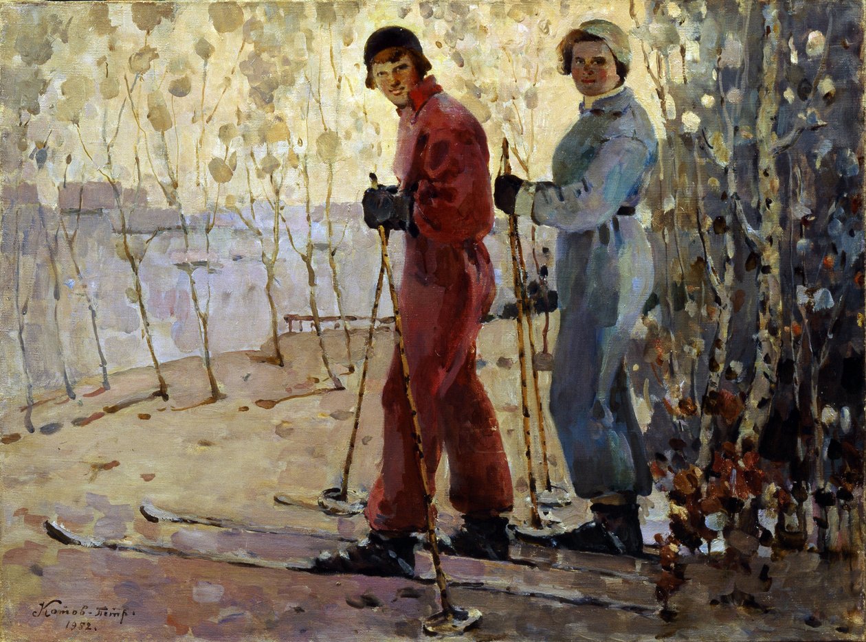 Skidåkarna av Pyotr Ivanovich Kotov