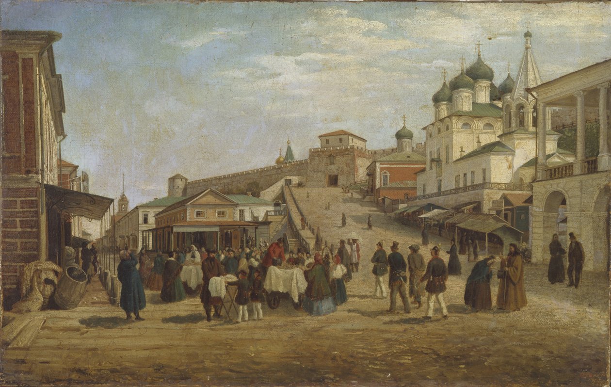 Utsikt över Nizhny Novgorod, 1867 av Pjotr ​​​​Petrowitsch Wereschtschagin