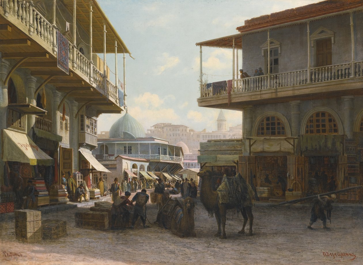 Utsikt över Tiflis, 1874 av Pjotr ​​​​Petrowitsch Wereschtschagin