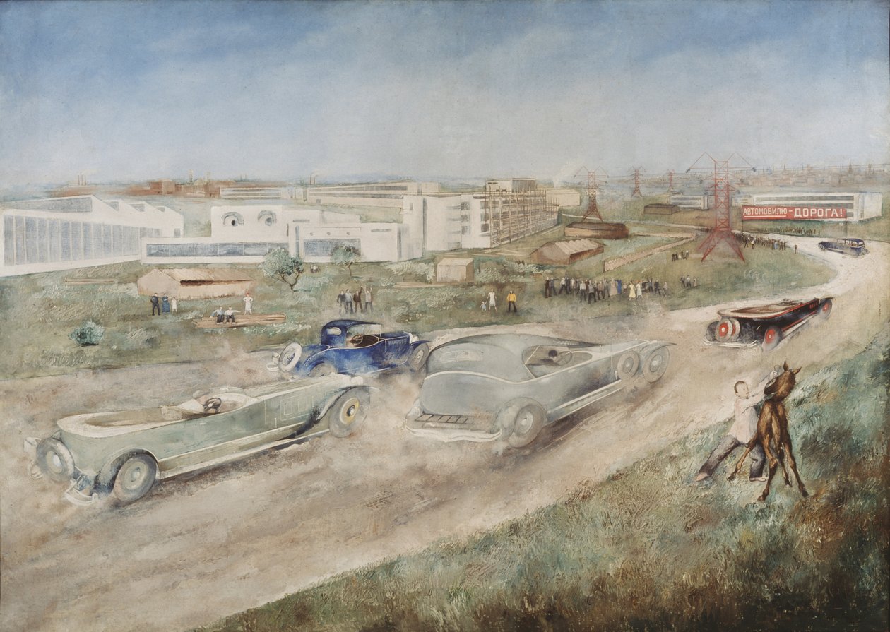 Biltävling, 1930 av Pyotr Vladimirovich Williams