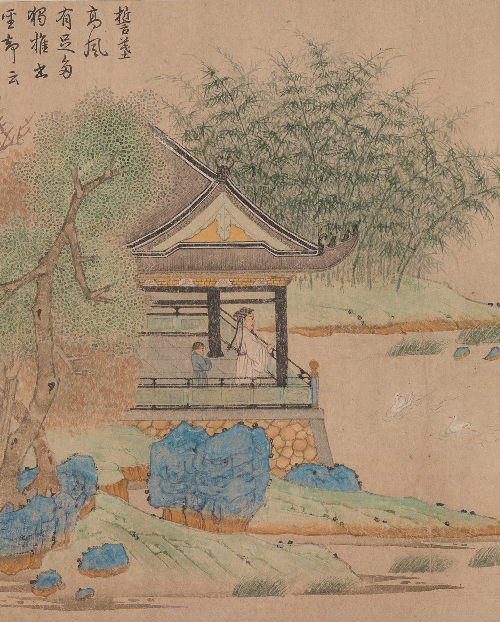 Wang ξ av att titta på gäss, rub. 1295. av Qian Xuan