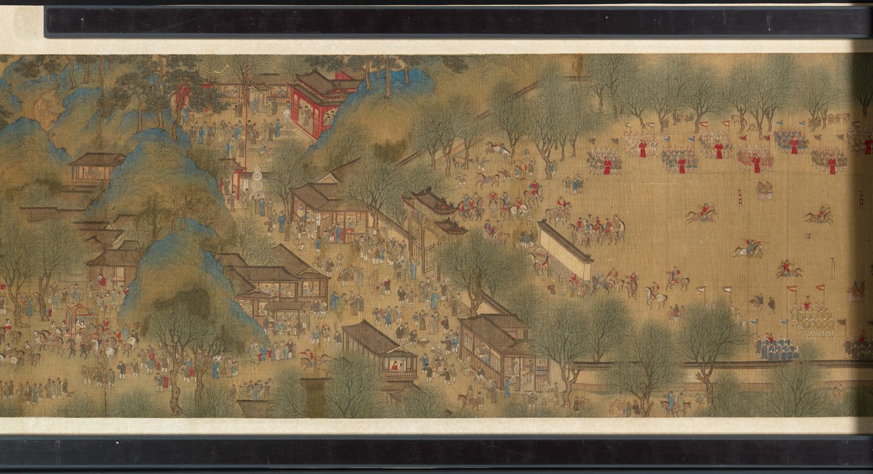 Vårfest på floden av Qing Dynasty Chinese School