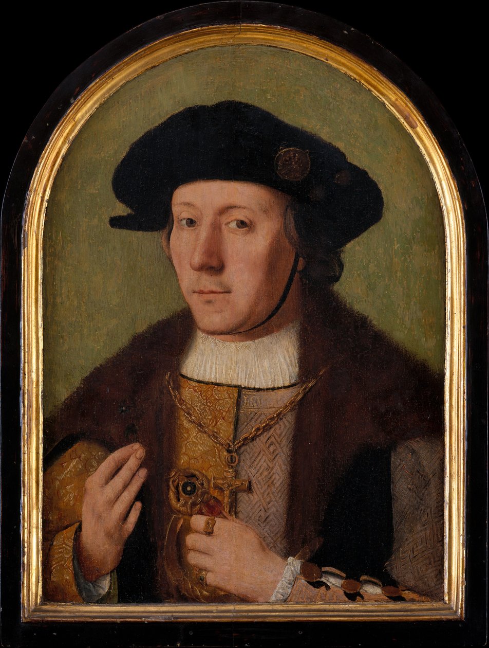 Porträtt av en man av Quentin Massys or Metsys
