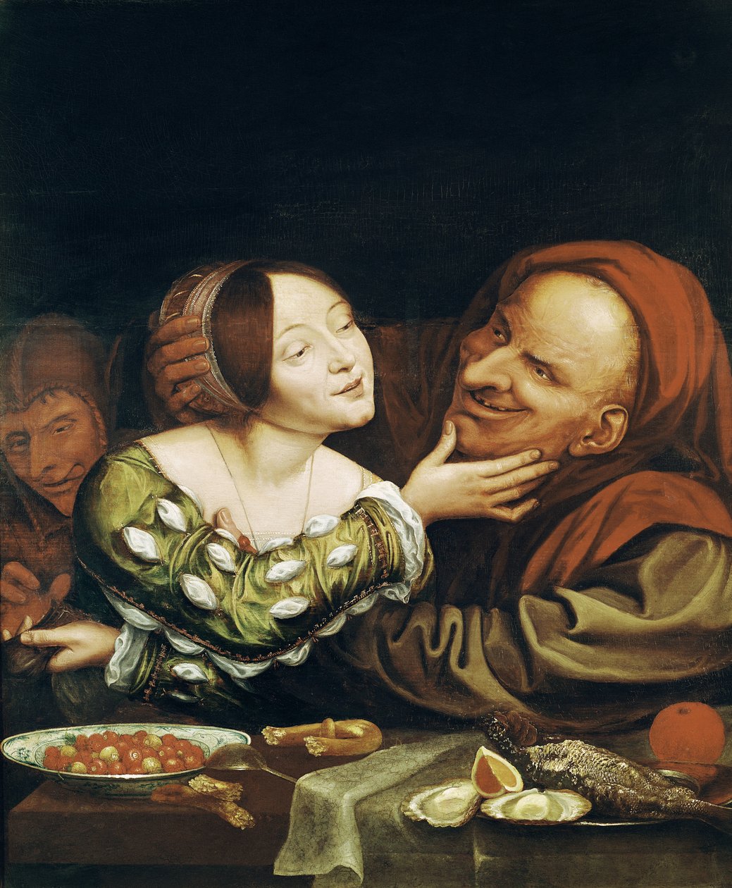 Ojämlik kärlek eller, The Mismatched Couple av Quentin Massys or Metsys