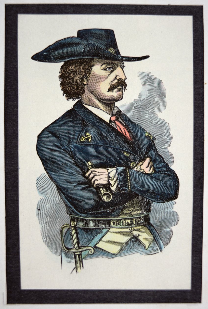Jean Lafitte (färgad gravyr) av R. (after) Telfer