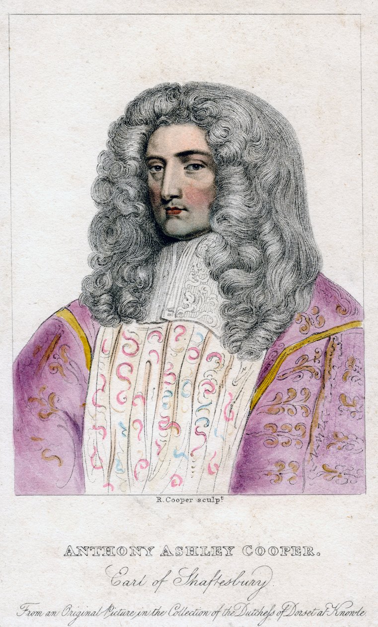 Anthony Ashley-Cooper, Earl of Shaftesbury. av R. Cooper