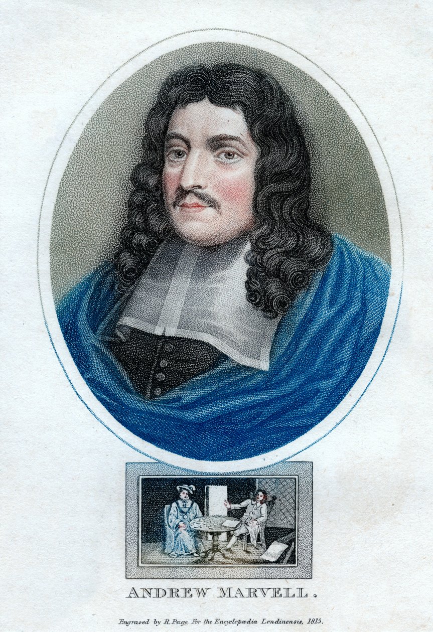 Andrew Marvell, engelsk metafysisk poet, 1815. av R. Page