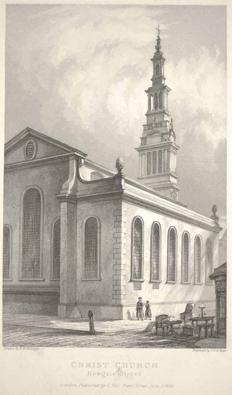 Christ Church, Newgate Street av R. W. Billings