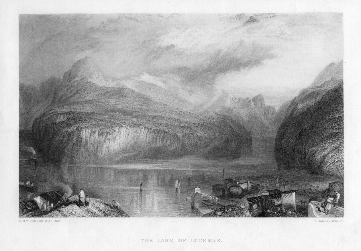 Luzernsjön, 1800-talet. av R. Wallis