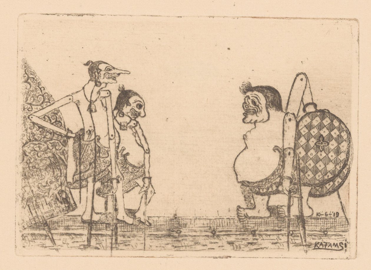 Wajangpoppen av Raden Katamsi (signed by artist)