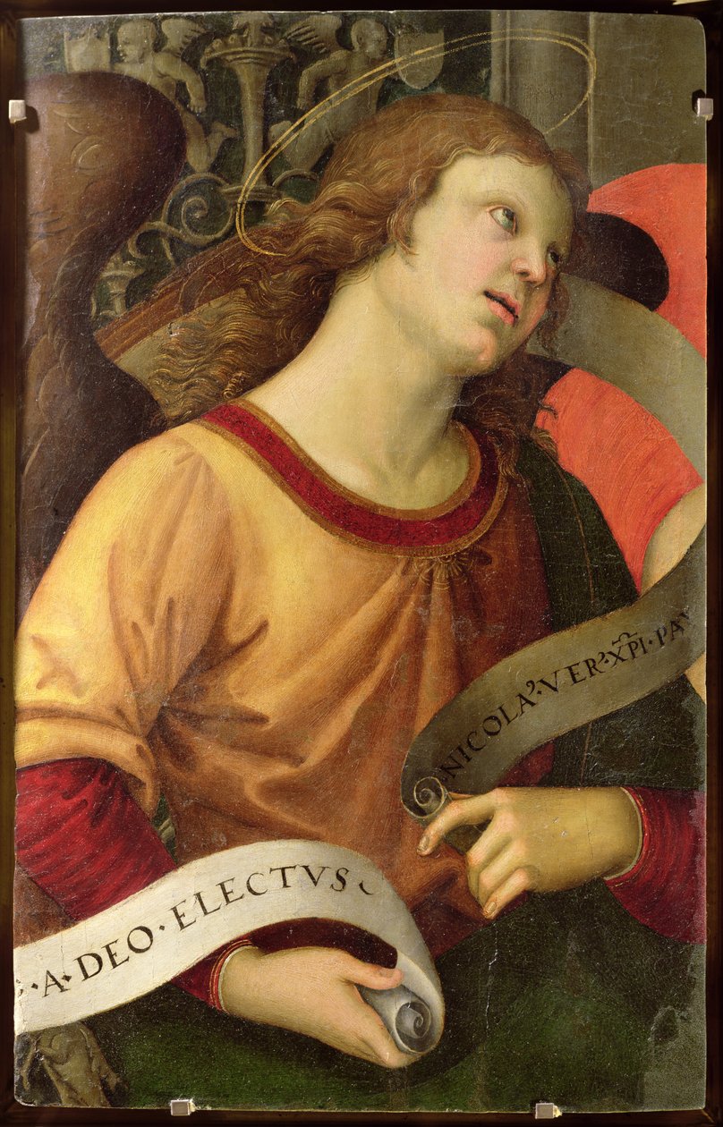 Ängel, från polyptiken av St. Nicholas av Tolentino, 1501 av Raffaello Sanzio Raphael