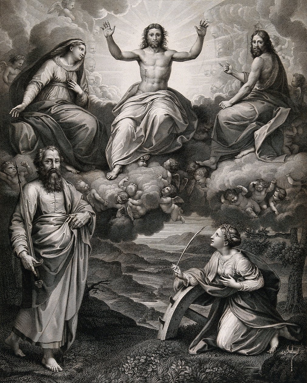 Christ with Saint Paul the Apostle av Raffaello Sanzio Raphael