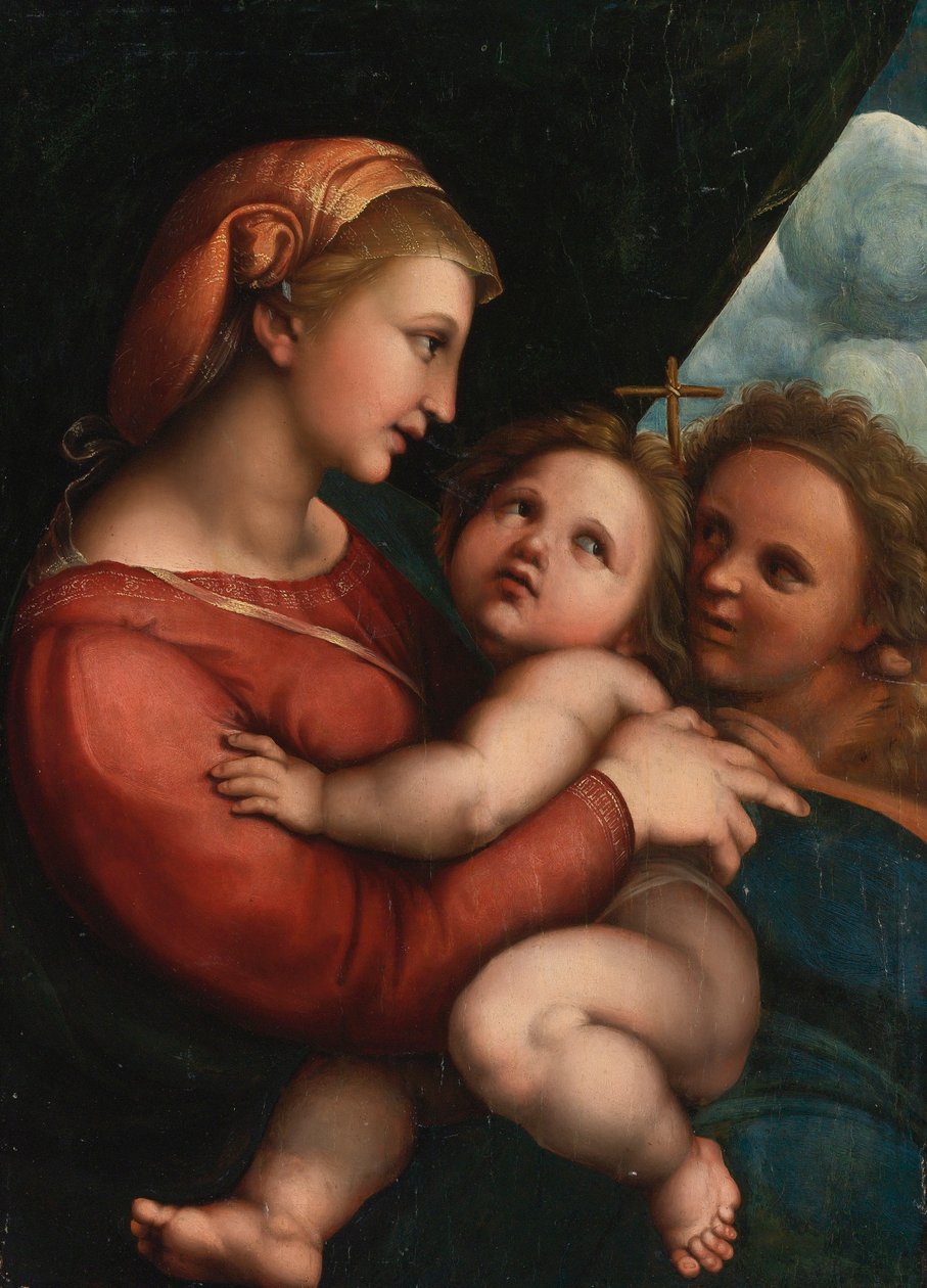 Madonna and Child with the Infant Saint John  av Raffaello Sanzio Raphael