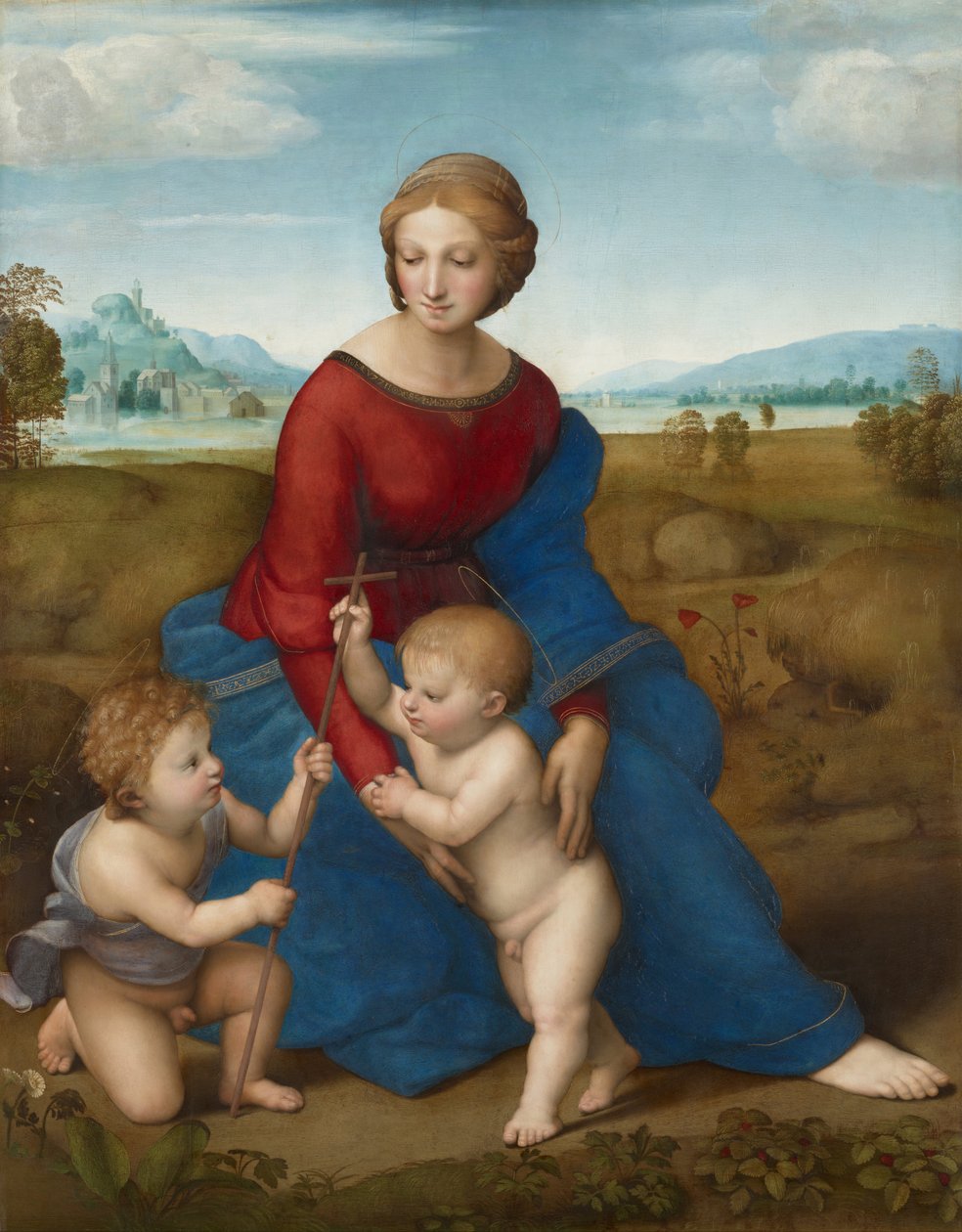 Madonna in the Meadow, ca 1506 av Raffaello Sanzio Raphael