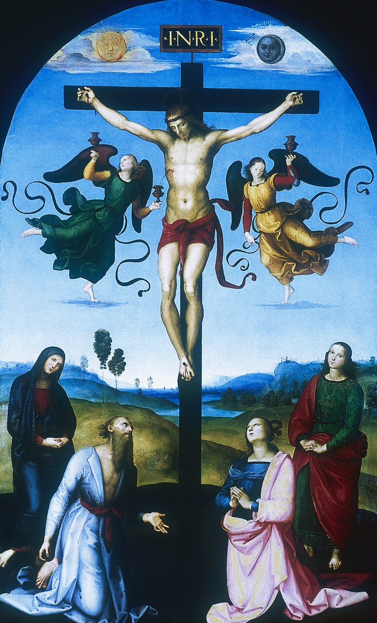 Mond Crucifixion, c1530 av Raffaello Sanzio Raphael