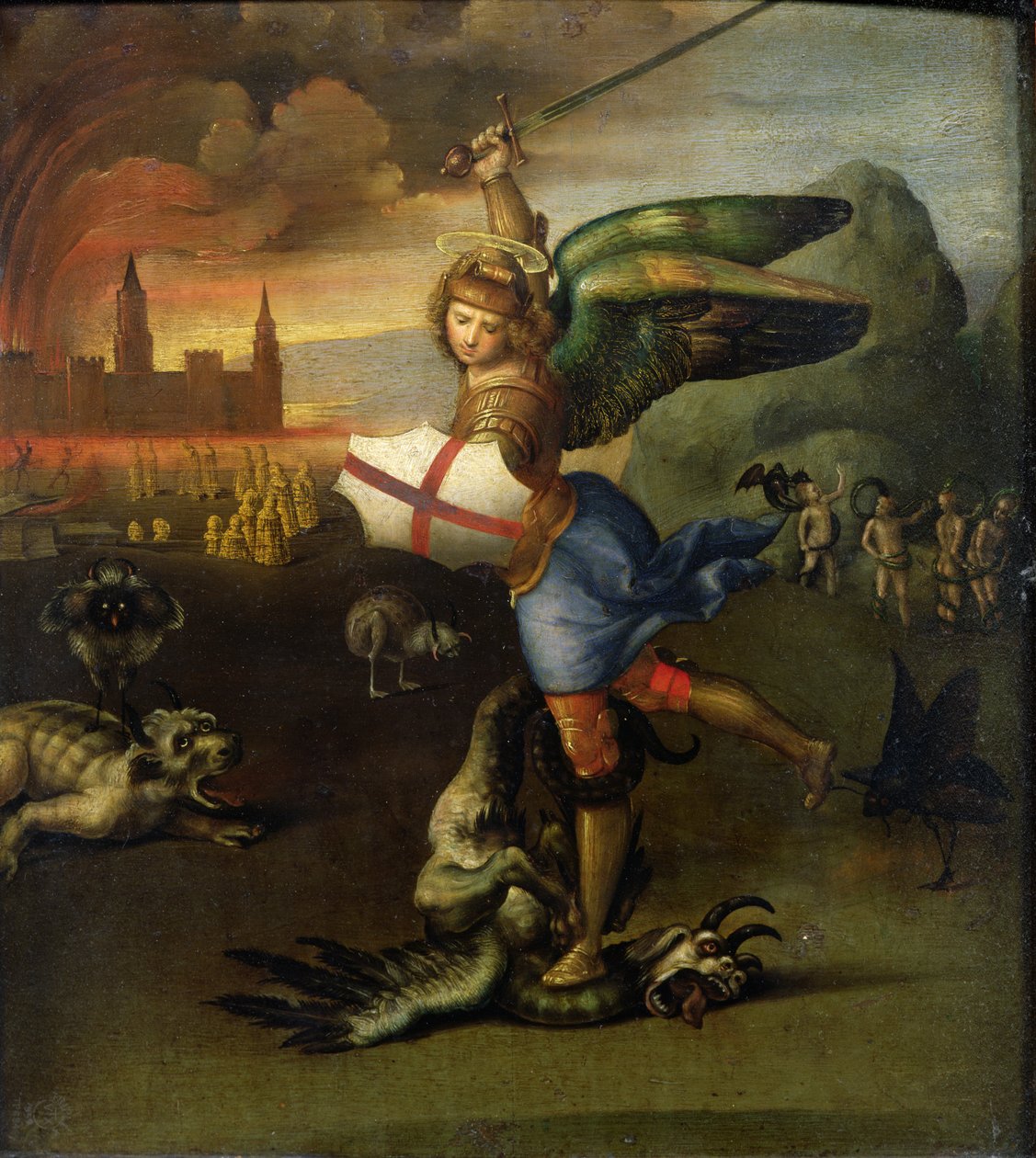 St. Michael, ca 1503-05 (se även 15971) av Raffaello Sanzio Raphael
