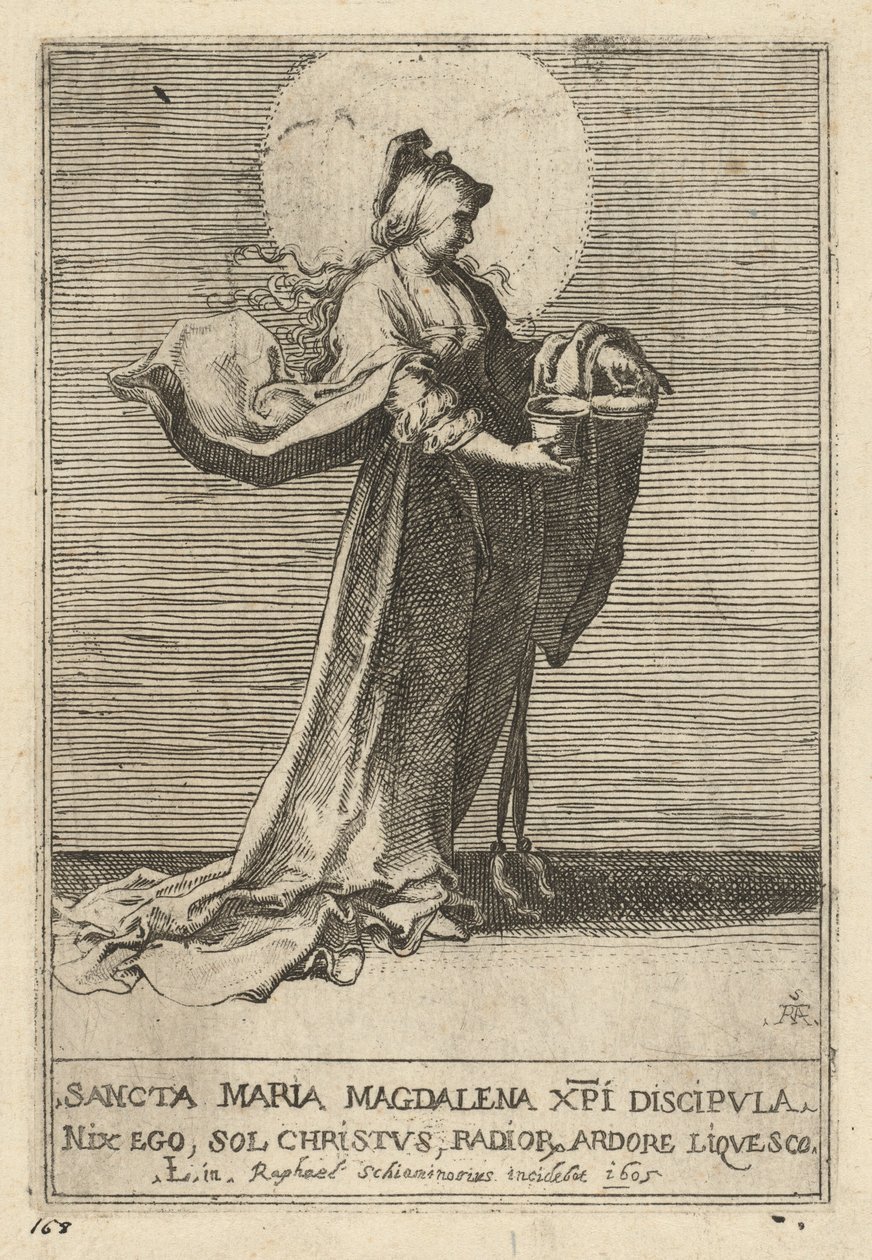 Sankta Maria Magdalena av Raffaello Schiaminossi, after Lucas van Leyden