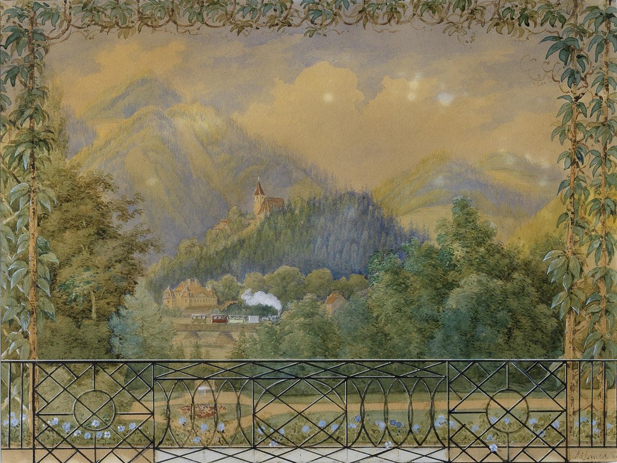 Blick von der Terrasse av Raimund Mössmer