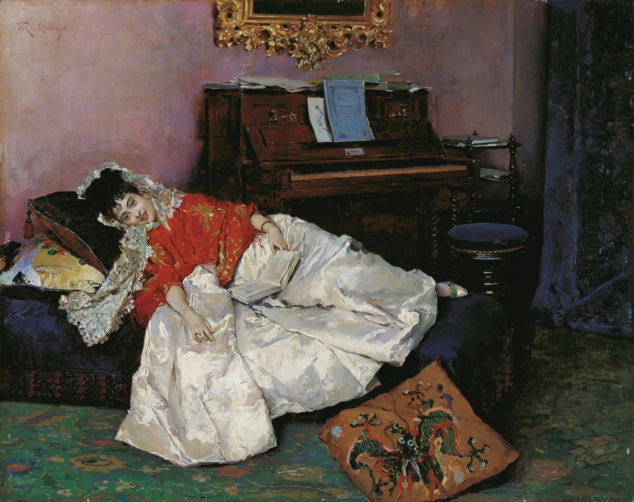 Den läsande Aline Masson av Raimundo de Madrazo y Garreta