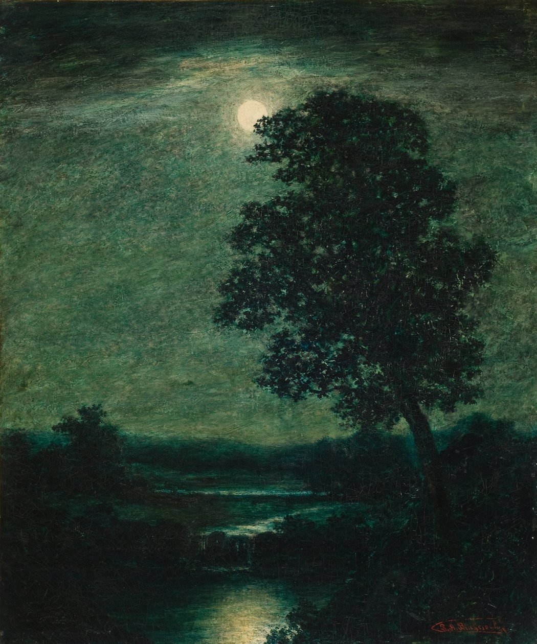 Månsken 1883 (olja på duk) av Ralph Albert Blakelock