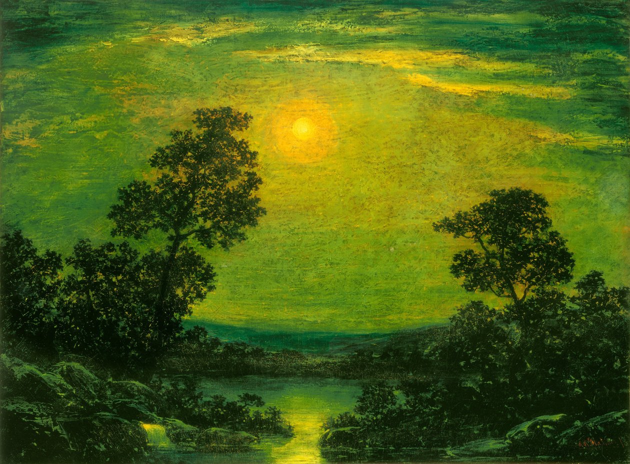 Moonlight, tidigt 1900-tal. av Ralph Albert Blakelock
