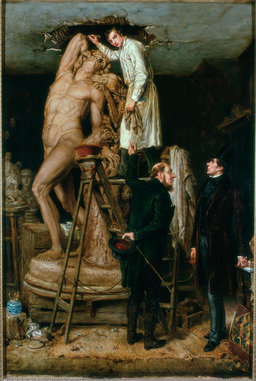 John Graham Lough i sin studio, 1881 av Ralph Hedley