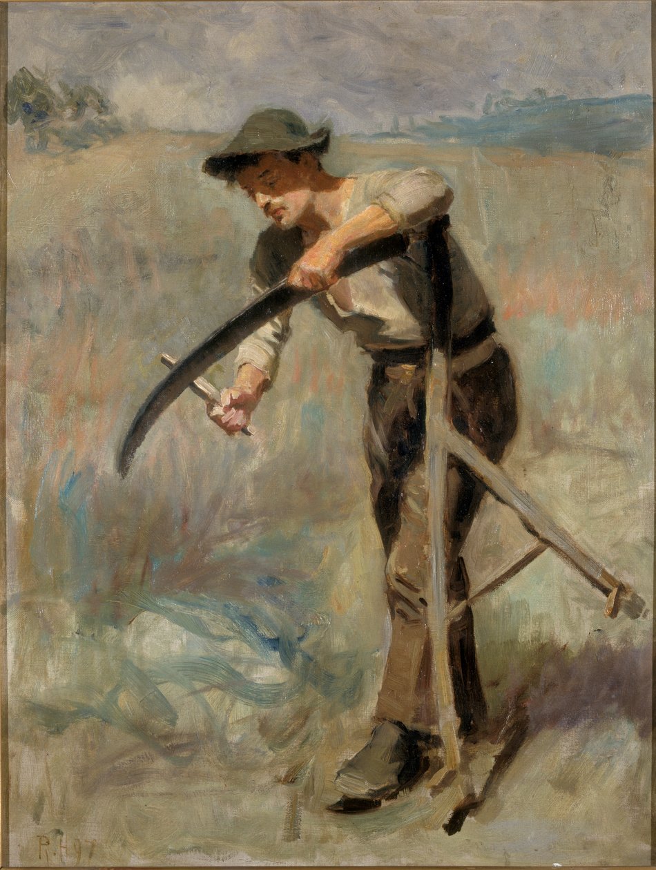 Att skärpa lieen, 1897 av Ralph Hedley