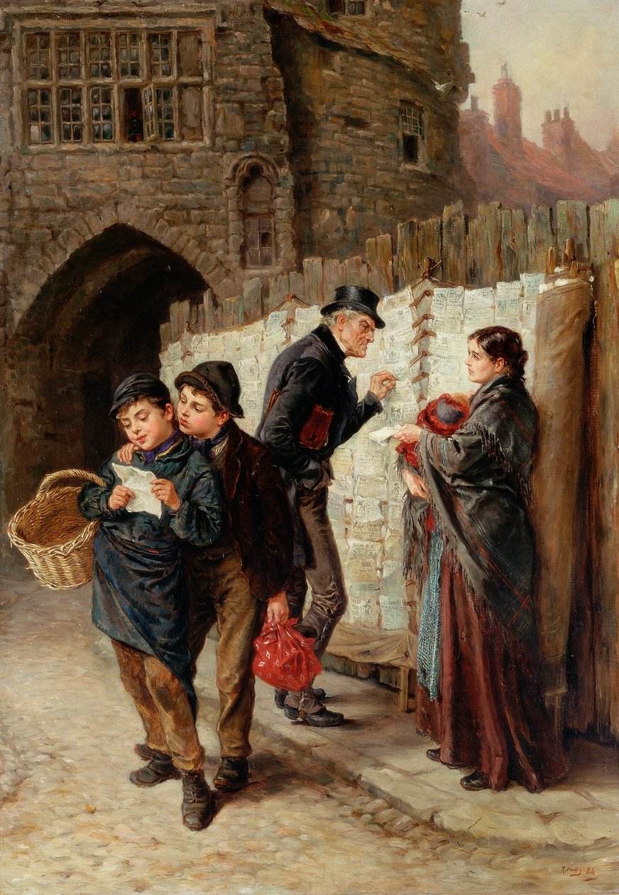 Balladsäljaren, Svarta porten, 1884 av Ralph Hedley