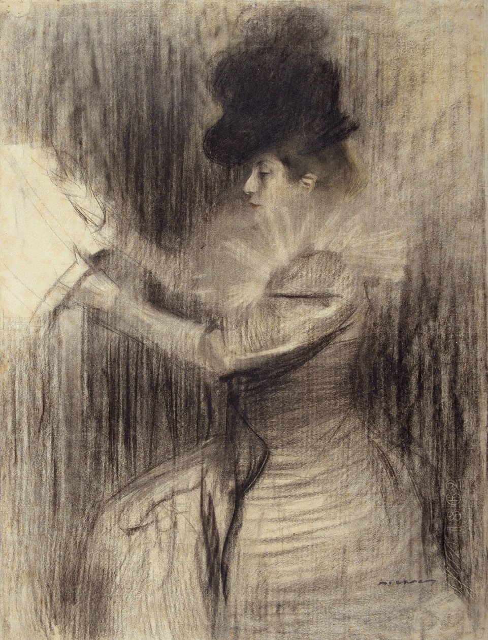 Kvinnlig figur av Ramon Casas i Carbo